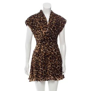 Animal print mini dress with tag
